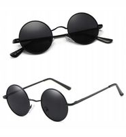 Czarne LENONKI Okulary Przeciwsłoneczne na teleskopach UV400 unisex