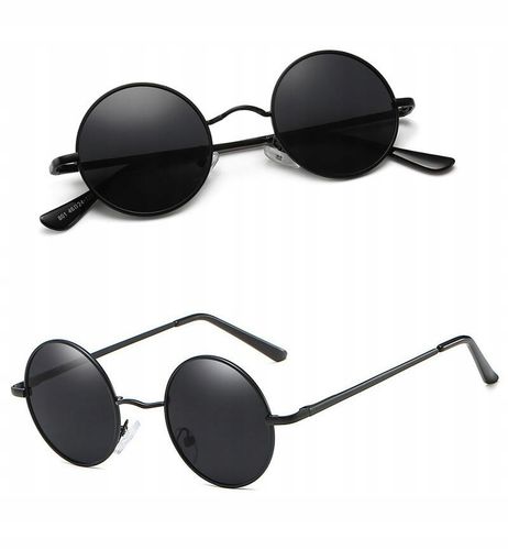 Czarne LENONKI Okulary Przeciwsłoneczne na teleskopach UV400 unisex na Arena.pl