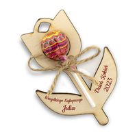 zawieszka kwiatek + lizak Chupa Chups na DZIEŃ KOBIET do plecaka