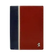 portfel męski rovicky  rfid skóra naturalna  granatowy + czerwony