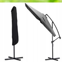 Parasol Ogrodowy Składany Duży na Taras Plażowy Pokrowiec AKRON Szary