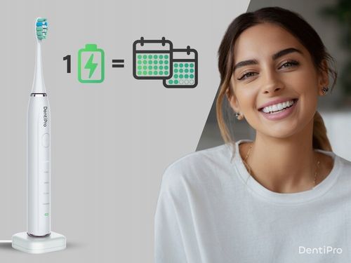 Szczoteczka Soniczna Do Zębów - Zestaw Etui 6 końcówek Indukcja na Arena.pl