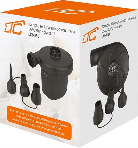 POMPKA ELEKTRYCZNA DO MATERACA BASENU 12V 230V 2w1 na Arena.pl