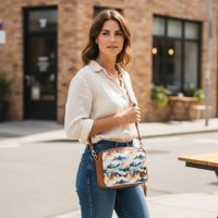 Torebka Wzór Góry  - Nowoczesna Torebka Prostokątna