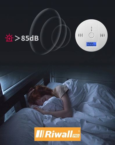 CZUJNIK CZUJKA CZADU TLENKU WĘGLA - CO- BEZPRZEWODOWY GŁOŚNY RIWALL RCC-01 na Arena.pl