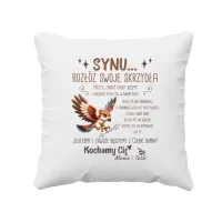 Poduszka Synu - rozłóż swoje skrzydła, prezent dla syna od rodziców