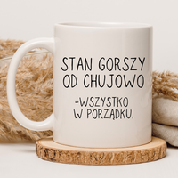 CHAMSKI KUBEK BEZ CENZURY | ŚMIESZNY PREZENT | DO PRACY BIURA DOMU | 330 ml