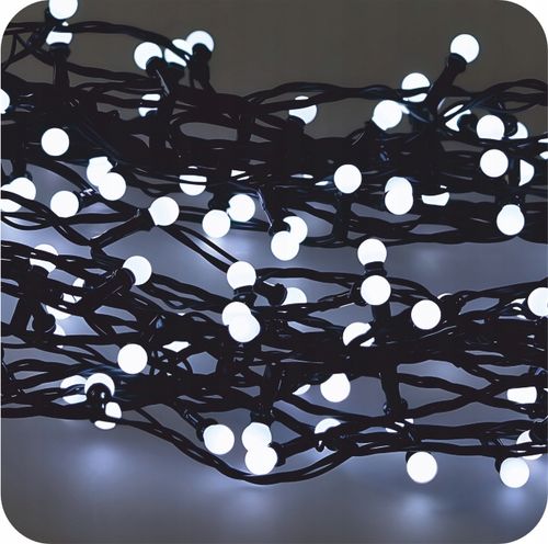 Lampki Choinkowe 200LED Kulki Zimny Białe na Choinkę Oświetlenie 16 M na Arena.pl