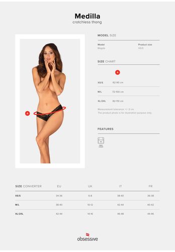 Medilla Stringi Otwarte  M/L na Arena.pl