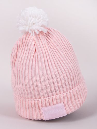 Czapka zimowa dziecięca jasnoróżowa UNIQUE 50-52 YOCLUB na Arena.pl