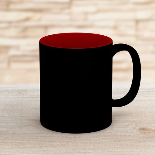 Kubek magiczny CLASSIC z bordowym wnętrzem z Twoim nadrukiem na Arena.pl