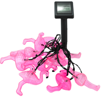 Dekoracyjna girlanda solarna różowe flamingi 10 LED 6m IP44 zimna