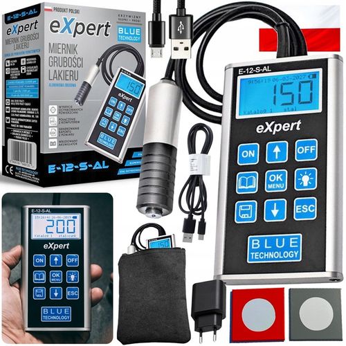 Miernik grubości lakieru Czujnik Tester E-12-S-AL Stal Aluminium Ocynk PRO na Arena.pl