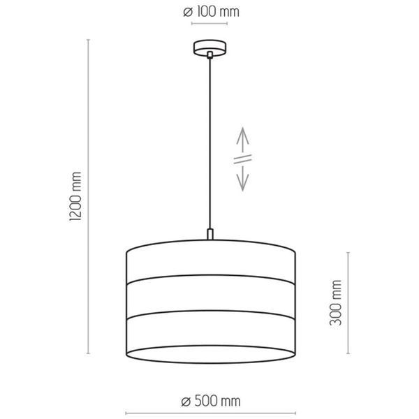Lampa wisząca Tago 3211 TK Lighting pojedyncza czarna złota zdjęcie 3