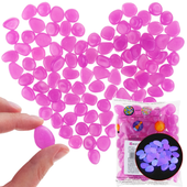 KAMIENIE ŚWIECĄCE FLUORESCENCYJNE KAMYKI 100SZT BIAŁE KAMYCZKI DEKORACYJNE