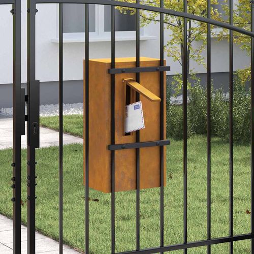 skrzynka na listy Rdzawy 30 x 23 x 55 cm stal kortenowska na Arena.pl