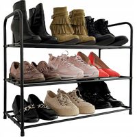 SZAFKA NA BUTY PÓŁKA REGAŁ STOJAK WOLNOSTOJĄCY NA OBUWIE METALOWY 3 POZIOMY