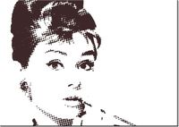 60CM 50CM OBRAZ ŚCIENNY AUDREY HEPBURN DRUK PŁÓTNO