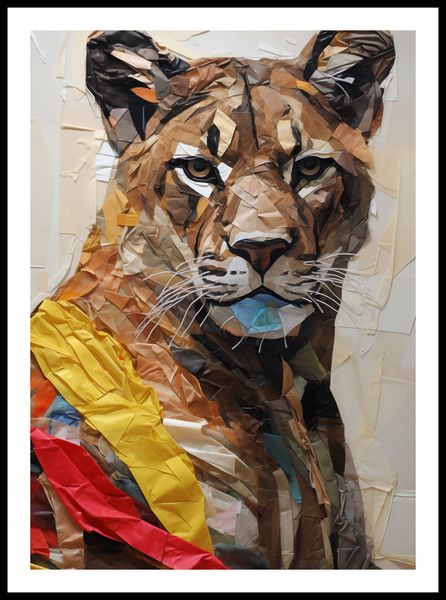 Plakat 50x70cm Papierowy Tygrys zdjęcie 3