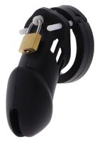 chastity cock cage slicone l black