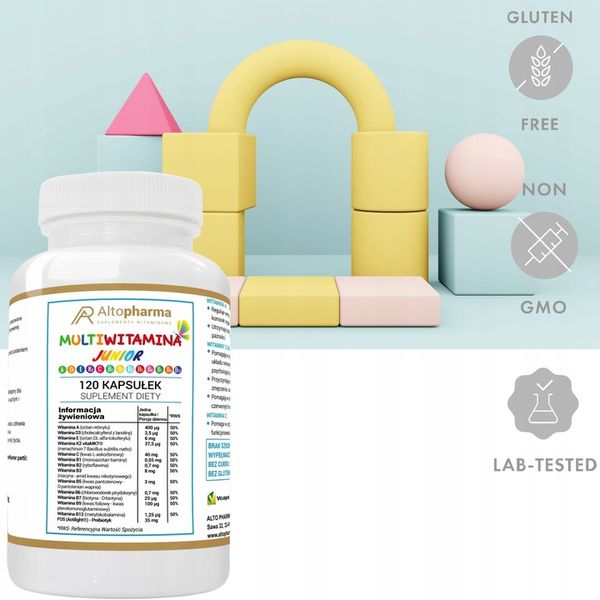 Multiwitamina JUNIOR witaminy dla dzieci 120k zdjęcie 3