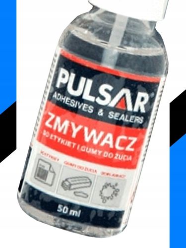 ZMYWACZ DO NAKLEJEK ETYKIET GUMY DO ŻUCIA PULSAR ODPLAMIACZ 50 ml na Arena.pl