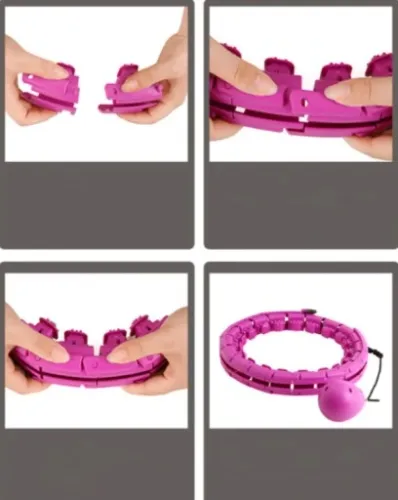 HULAHOP Z OBCIĄŻENIEM WYPUSTKAMI ODCHUDZAJĄCE SKŁADANE SMART HULA HOP na Arena.pl