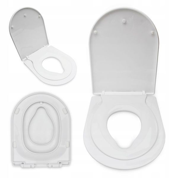 DESKA SEDESOWA KLOZETOWA WOLNOOPADAJĄCA Z WBUDOWANĄ NAKŁADKA DLA DZIECI 2w1 zdjęcie 3