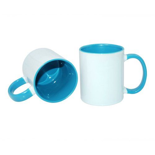 Kubek FUNNY Błękitny JS Coating 330 ml do Sublimacji na Arena.pl