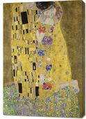 Obraz 70x100cm Pocałunek, Gustaw Klimt Vintage do Salonu