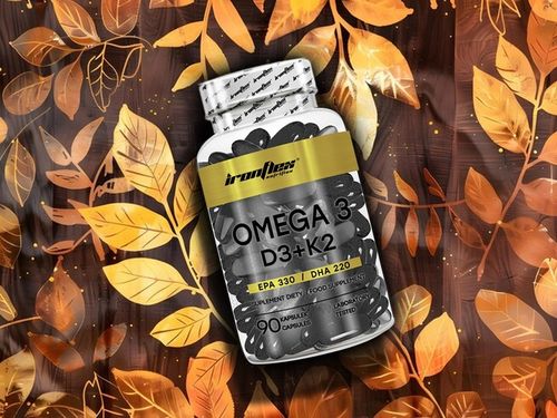 IRONFLEX OMEGA 3 D3+K2+ VIT E 90 kaps ZDROWE SERCE KOŚCI ZĘBY KWASY EPA DHA na Arena.pl