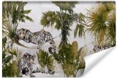 Fototapeta JAGUARY Lamparty Dżungla Abstrakcja Palmy 450cm x 300cm