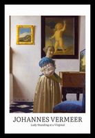 Plakat 20x30cm Design Lady Standing, Vermeer Vintage do Salonu