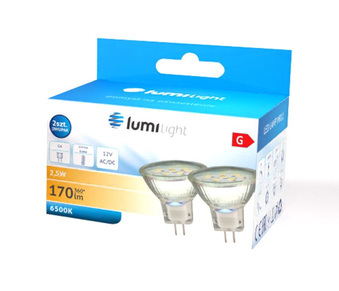 Żarówka LED MR11 2,5W 12V zimna op.2szt. LL3593 zdjęcie 4