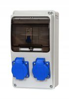 ROZDZIELNICA ERBETKA OGRODOWA ZABEZPIECZONA 2X230V BEZPIECZNIK MODUŁY