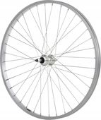 KOŁO ROWEROWE 26 CALI TYŁ TYLNE WOLNOBIEG OBRĘCZ ALUMINIOWE V-BRAKE SREBRNE