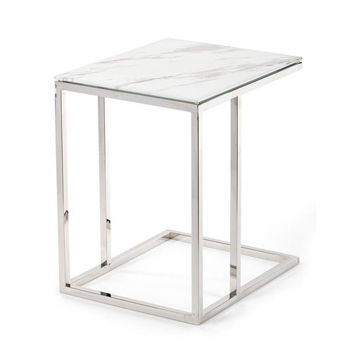 Stolik pomocnik Lurus Silver White 40 cm na Arena.pl