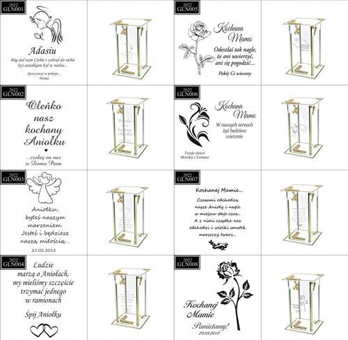 Ekskluzywny znicz szklany złoto biały PERSONALIZOWANY GRAWER dla SZWAGIERKI na Arena.pl