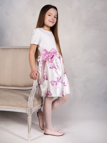 Rajstopy dziecięce lycra wzorzyste kropki białe 20 DEN 140-146 YOCLUB na Arena.pl