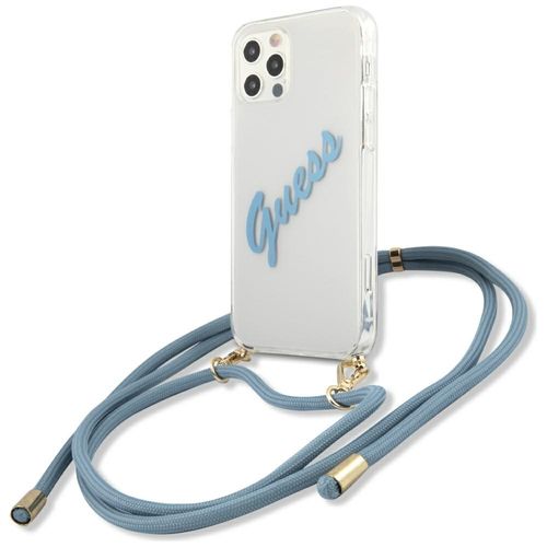 Etui Guess do iPhone 12 Pro Max, Niebieski na Arena.pl