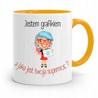 Kubek Żółty Prezent Dla Grafika Jestem Grafikiem Z Nadrukiem Ze Zdjęciem