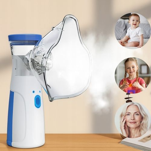 INHALATOR NEBULIZATOR ULTRADŹWIĘKOWY PRZENOŚNY DLA DZIECI DOROSŁYCH AA USB na Arena.pl