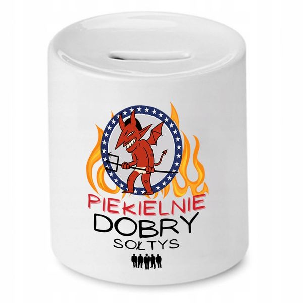 Skarbonka Prezent Dla Sołtysa Piekielnie Dobry Z Nadrukiem Ze Zdjęciem zdjęcie 1