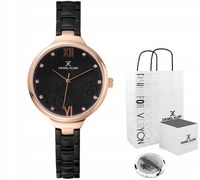 Elegancki zegarek damski Daniel Klein czarny + BOX