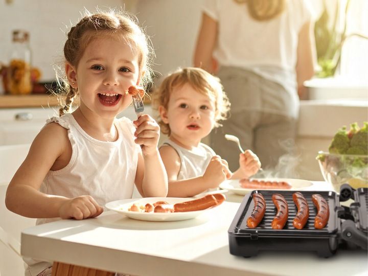 Grill elektryczny opiekacz do kanapek pannini rozkładany GK110 Eldom zdjęcie 2