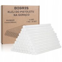 KLEJ do PISTOLETU NA GORĄCO 11 mm x 300 mm 1KG wkłady bezbarwne 35