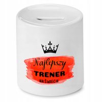 Dla Trenera Prezent Skarbonka Najlepszy Na Świecie Z Nadrukiem Ze Zdjęciem
