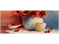 100X40CM MAKOWA KOMPOZYCJA OBRAZ DREWNO