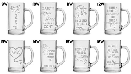 Duży kufel do piwa na prezent z grawerem 640ml logo tekst urodziny na Arena.pl