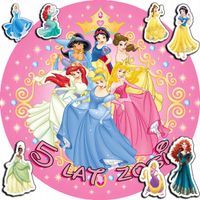 OPŁATEK NA TORT 30CM - KSIĘŻNICZKA DISNEY + IMIĘ + GRATIS! 24CM 26CM